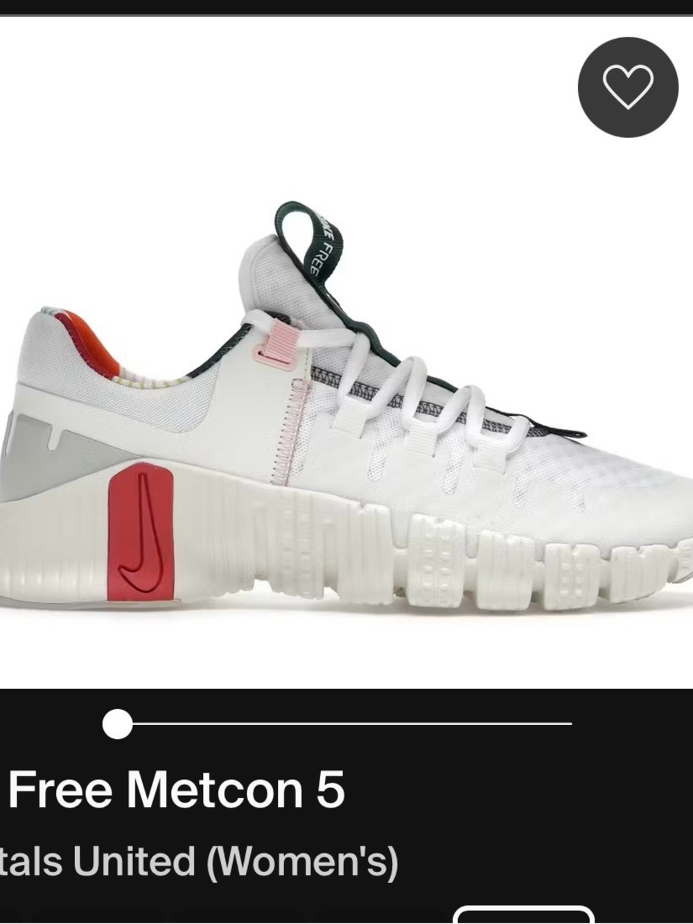 Nike Free Metcon 5 White Sneakers with Pink and Green Accents